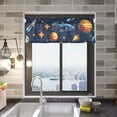 thumbnail image 2 of Space Stars Astronauts Fish Curtain Valances Farmhouse Design Window Treatment Decor Blackout Rod Pocket for Windows Living Room Kitchen 54" x 18", 2 of 5