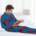 thumbnail image 6 of Sikiie Colorful Ladybird Mens Pajama Set, Soft Warm Long Sleeve Sleepwear, Cozy Button-Down Pjs for Men-XX-Large, 6 of 7