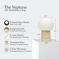 thumbnail image 3 of Brightech Neptune 12" LED Table Lamp with Natural Stone Base, 3 of 11