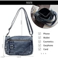 thumbnail image 5 of SPEKSEE Vintage Denim Crossbody Bag for Women, Casual Small Square Shoulder Purse with Multi‑Pocket, Adjustable Strap Lightweight Denim Sling Handbag for Daily Travel Shopping, 5 of 8