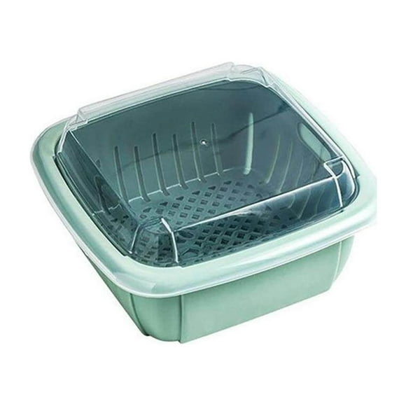 Toystoory Caja de almacenamiento de cesta multifuncional con contenedor de almacenamiento de aplicaciones amplias de PP seguro de doble capa Almacenamiento y organización del hogar verde