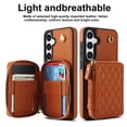 thumbnail image 4 of Fashion crossbody lanyard zipper wallet leather phone case for Samsung S24 ultra S23 fe S22 plus s24fe wrist strap cards Solt cover, 4 of 10