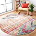 thumbnail image 3 of SAFAVIEH Monaco Collection 5' x 5' Round Multi MNC222F Boho Chic Tribal Distressed Non-Shedding Dining Room Entryway Foyer Living Room Bedroom Area Rug, 3 of 5