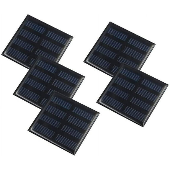 Treedix 5pcs 2V 100mA Polysilicon Solar Panel Glue Solar Cell Battery Charger DIY Solar Product Mini Small Solar Panel Module Kit Polycrystalline Silicon Encapsulated in Waterproof Resin (100mA)