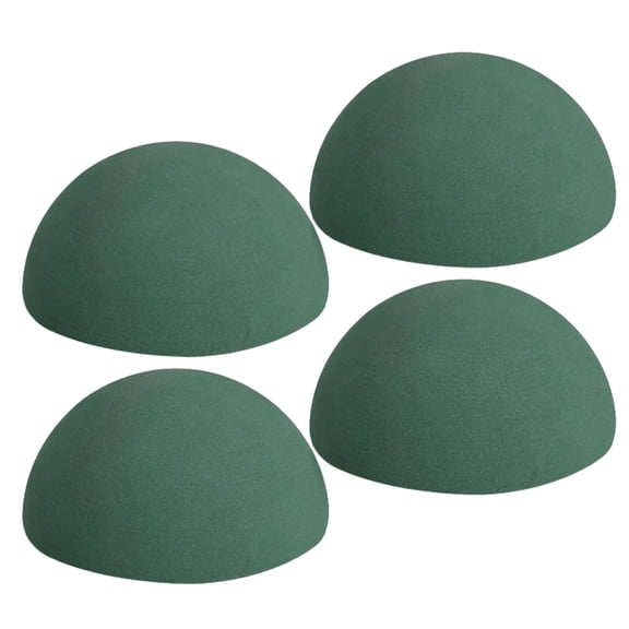 4 Pack Dark Green Floral Foam Half Spheres – 3.5 Inch Wet Foam for Fresh & Artificial Flower Arrangements, Wedding & Party Decor