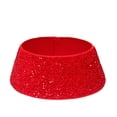 thumbnail image 2 of Usmixi Holiday Christmas Tree Collar 23.6 Inch Sequin Tree Skirt, Glitter Xmas Tree Ring Double-Layer Velvet Tree Skirt Round Collar Tree Base Cover for Christmas Tree Decoration, with Gift, 2 of 7