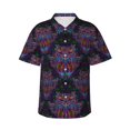 thumbnail image 2 of Yiaed Paisley And Owls Print Hawaiian Shirt for Men Short Sleeve Button Down Shirts Beach Shirts for Men-3X-Large, 2 of 5