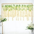thumbnail image 3 of Zhuge Champagne Wisteria Hanging Flowers, 12 Pack  Flower Vines, Fake  Wisteria, 3.61 Feet Artificial Wisteria Flowers, Hanging Wisteria Flowers Garland,  Flower Garland for Decor, 3 of 5