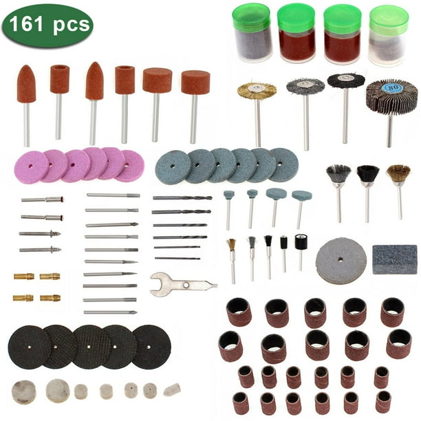 161 Pcs/Set Grind Engrave Mill Cut Bits Wheels Brushes For Dremel And