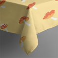 thumbnail image 3 of Red Mushroom Small Yellow Pattern Rectangle Tablecloth 60"x84",Waterproof Polyester Rectangle Table Cloth, Wipeable Spillproof Polyester Tablecloth for Dining, Camping, Indoor and Outdoor, 3 of 5