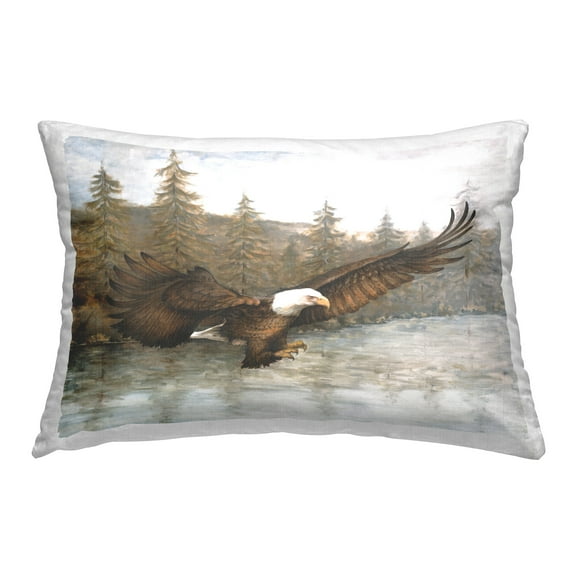 Stupell Industries Rustic Soaring Eagle Decorative Printed Throw Pillow Design by Dogwood Portfolio