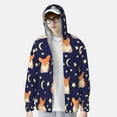 thumbnail image 4 of Kll Corgi Lying With Moons And Stars Print Men'S Women’s Upf 50+ Sun Protection Outdoor Hoodie Jacket Long Sleeve Fishing Hiking Performance Shirt- X-Large, 4 of 8