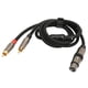 thumbnail image 3 of Cable XLR a Doble Y Adaptador XLR Hembra a Doble Macho Divisor Y Cable de Interconexión Estéreo Desequilibrado Compatible con Receptor AV DVD VCD 1m/33ft, 3 of 8