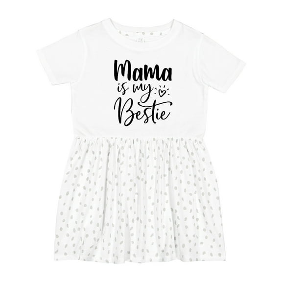 Inktastic Mama is My Bestie Girls Toddler Dress