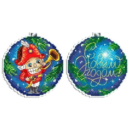UPC: 4627167300338 | Cross Stitch Kit Time to Celebrate P-494 / SR-494 By MP Studia Needlework Easy Blue Blue Red Plastic