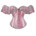 thumbnail image 1 of Corset Retro Off-neck Corset Corset Chest Support Corset Lace Short Sleeve, 1 of 1