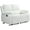 White, variant on HOMCOM Double Seat Recliner PU Leather Reclining Sofa with Arms, Brown