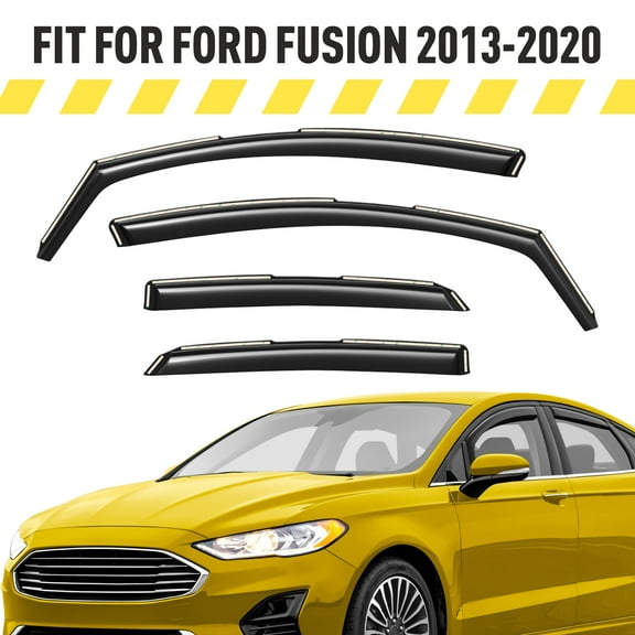 AEROGUYS Extra Durable Window Deflectors In-Channel Window Visors Rain Guards Fit for Ford Fusion 2013-2020, Sun Visors, Wind Vent for Shades, Exterior Car Accessories - 4 pcs. AG0906