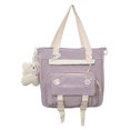 thumbnail image 2 of Bolso ajustable para estudiantes de primaria, regalos para niños de nailon con múltiples bolsillos (bolso de hombro morado), 2 of 8