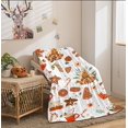 thumbnail image 3 of Christmas Gingerbread Man Throw Blanket, Winter Cute Star Snowflakes Candy Cane Throws Blankets, Xmas Soft Lightweight Holiday Blanket for Couch Sofa Bed Chair Living Rooms Decor 60X80IN, 3 of 6