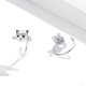 thumbnail image 2 of Pendientes de Plata Fina 925 Brillar Gato Perro Panda, 2 of 5