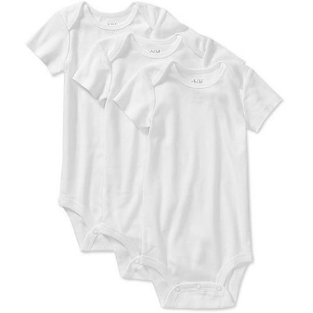 Child of Mine Carters Newborn Short Sleeve Bodysuits, 3-Pack