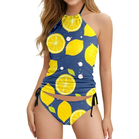 Women s Casual Summer Printed Two Piece Swimsuit 3 Piece Swimsuits for Women Skirt Women Bathing Suits Sunflower Shorts plus Size Swimsuit Dress with Shorts Women Bathing Suit Shorts Short Set Bathing