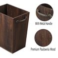 thumbnail image 3 of Wooden Trash Cans, Rustic Farmhouse Style Trash Cans, Trash Cans With Vintage Metal Handles, 3 of 4