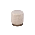 thumbnail image 3 of Carolina Handwoven Boreas Hammered Metal Storage Ottoman, 3 of 9