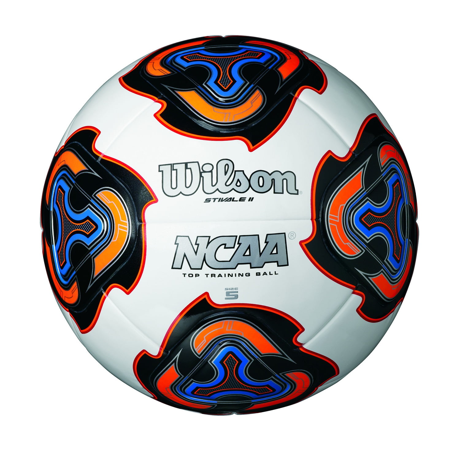 Wilson Stivale II Soccer Ball, Size 5, Black and White