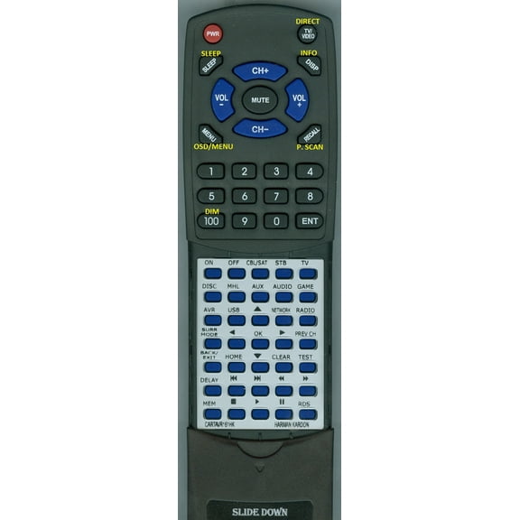 Replacement Remote for HK AVR1610, CARTAVR161HK, CARTAVR161-HK, AVR161, RTCARTAVR161HK