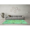 thumbnail image 3 of Ahgly Company Indoor Rectangle Abstract Turquoise Blue Contemporary Area Rugs, 8' x 10', 3 of 4