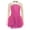 Hot Pink, variant on Kids Girls Sparkle Mesh Splice Figure Ice Skating Dress Ballet Leotard Tutu Skirt Dancewear Orange 14