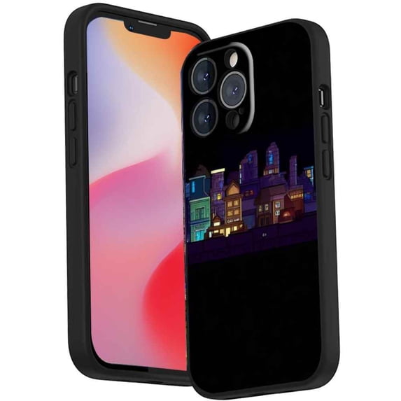 City-Land-41-23 Phone Case, Degined for iPhone 14 Pro Max Case Men Women, Flexible Silicone Shockproof Case for iPhone 14 Pro Max