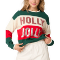 thumbnail image 3 of Women Christmas Knit Sweater Long Sleeve Crewneck Sequins Letter Striped Xmas Holiday Pullover Tops, 3 of 6