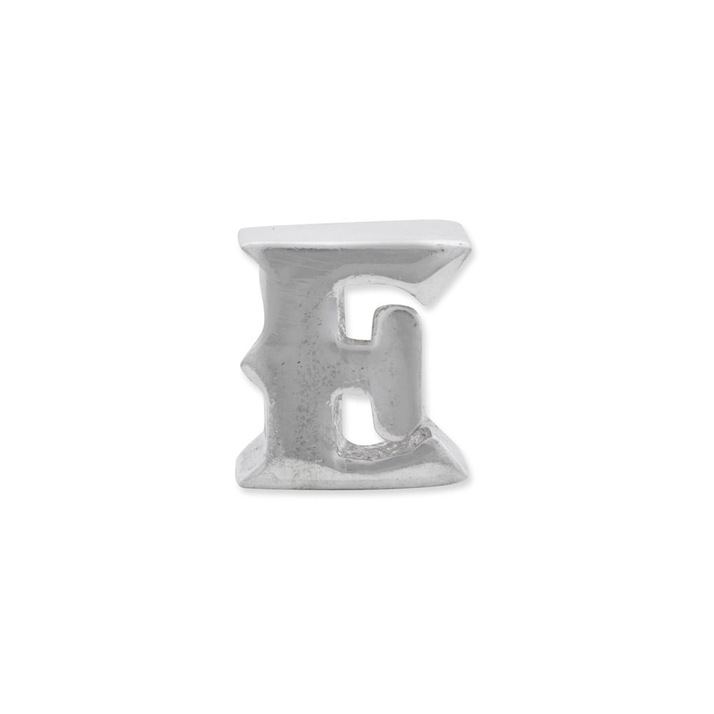 925 Sterling Silver Reflections Letter E Bead; for Adults and Teens; for Women and Men