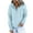 Light Blue, variant on LEAVINGSUO Womens Tops Womens Fashion Womens Plus Size Fall Winter Women's Hooded Solid Color Long-sleeved Sweatshirt Casual Blouse Pullover Tops Gray M