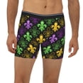 thumbnail image 2 of Cauagu Mardi Gras1 Print Men's Boxer Briefs, Funny & Cute Underwear Elastic Waistband Briefs Ideal Gift for Men,1-Pack, 2 of 7