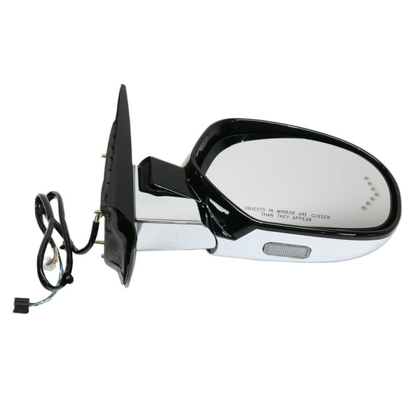 MIRROR Compatible For 2007-2014 Cadillac Escalade ESV Right Passenger Heated Power Glass Folding In-glass Signal Light With memory Chrome