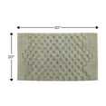 thumbnail image 2 of Knightsbridge Luxurious Block Pattern High Quality Year Round Cotton With Non-Skid Back Bath Rug 20" X 30" Sage, 2 of 2