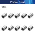 thumbnail image 4 of HUGFEGWE M16x24x30mm 10 Pcs Écrous de Connecteur Ronds Écrou de Raccord de Manchon Fileté pour Connecter Deux Arbres Filetés CJB91-25822, 4 of 7