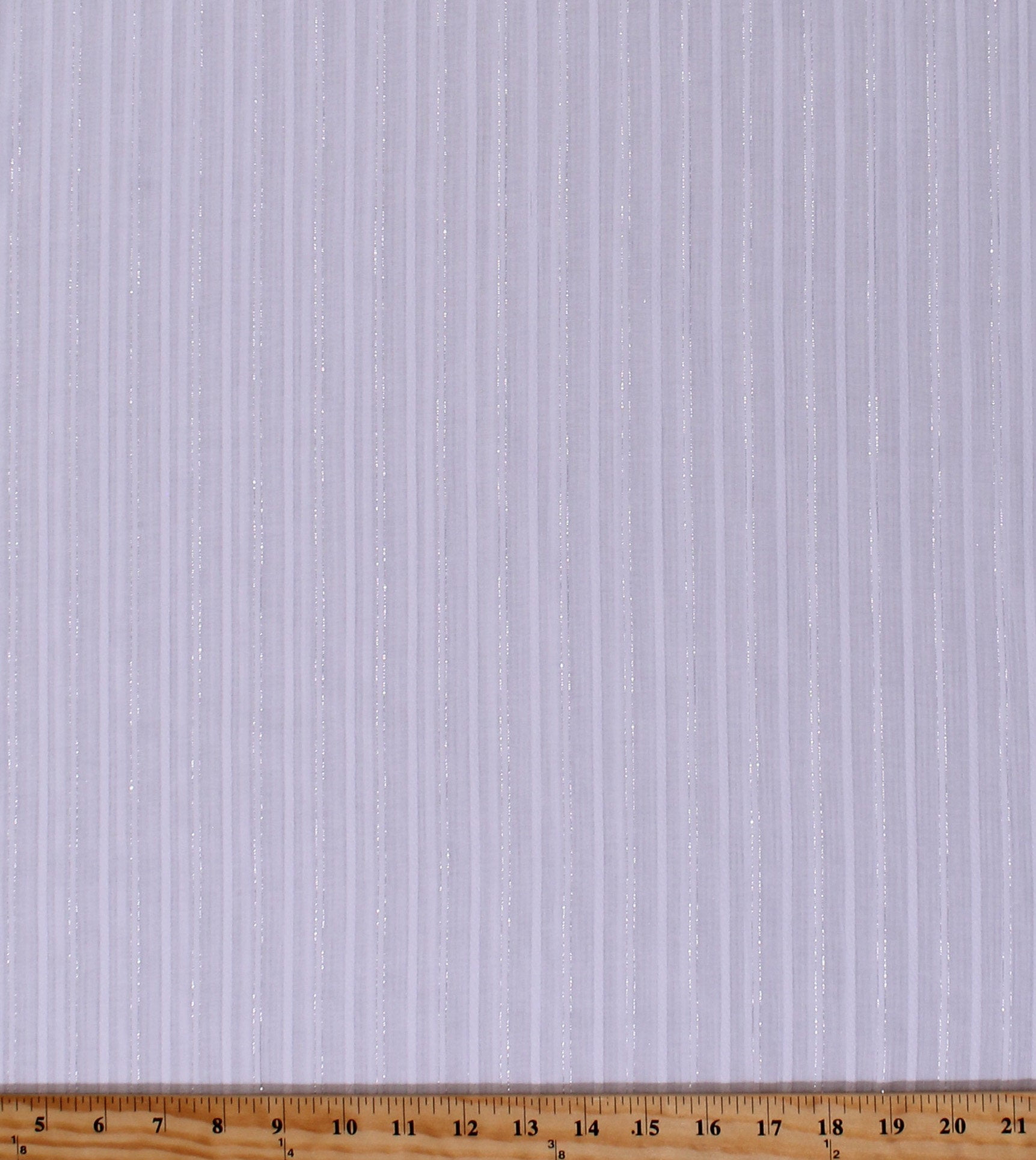 Heirloom Batiste/Lawn White on White Sheer Striped Metallic 56" Wide Cotton Fabric by the Yard