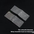 thumbnail image 5 of KAIYANG Portatarjetas de identificación para vehículos con brillantes diamantes de imitación, portatarjetas de crédito, azul y negro, 5 of 5