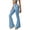Blue, variant on Women's Flare Leggings with Pockets Crossover High Waisted Bootcut Yoga Pants Tummy Control Bell Bottom Trousers