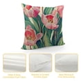 thumbnail image 4 of YINGXI Pink Tulips Throw Pillow Cover 20x20in, 4 of 5