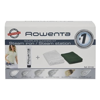 rowenta zd100 non-toxic stainless steel soleplate cleaner kit for steam