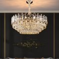 thumbnail image 4 of Smoked Gray/ Clear Crystal Chandelier with LED Lights 32", 4 of 5