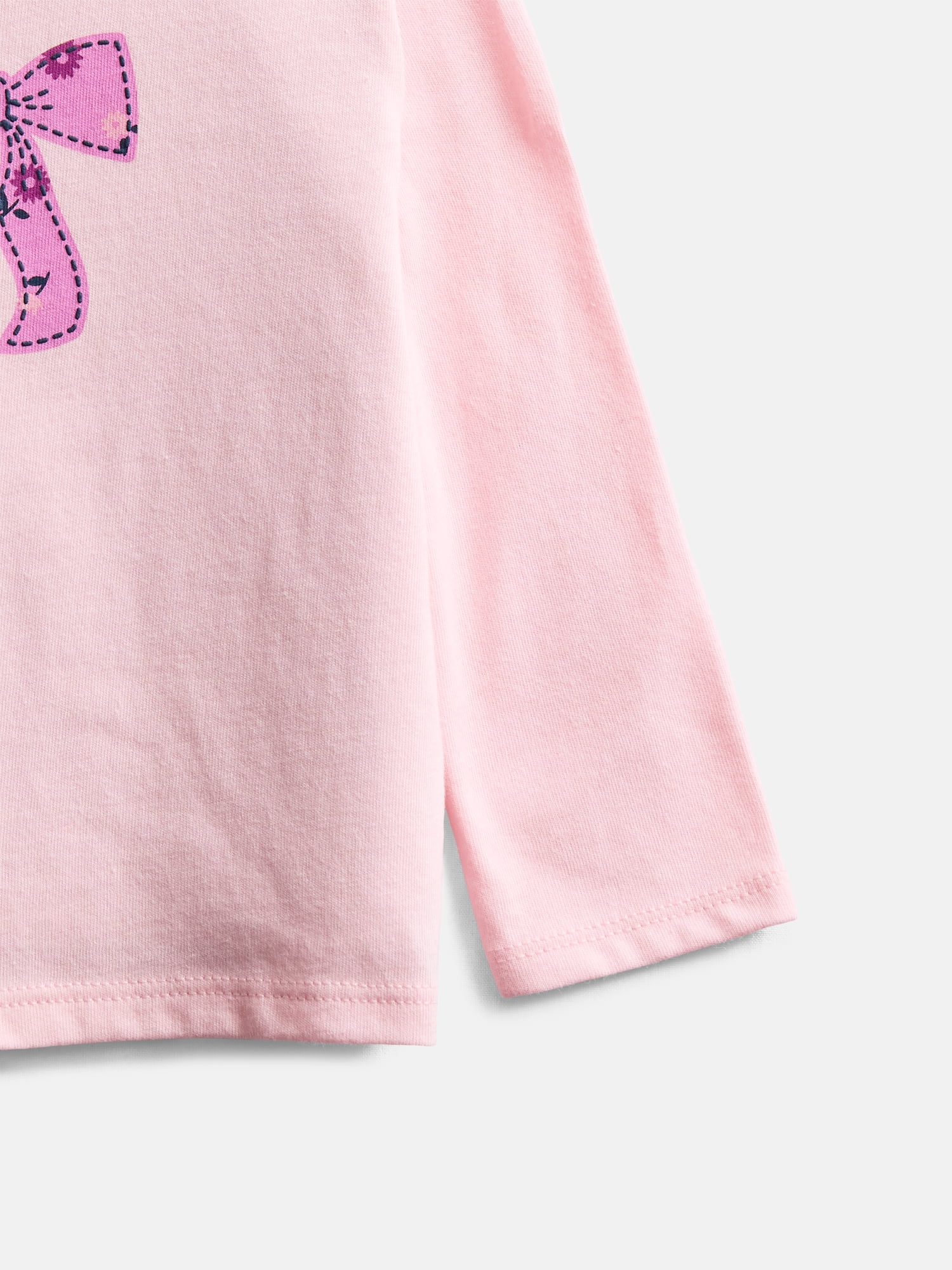 Wonder Nation Baby and Toddler Girls Graphic Tee with Long Puff Sleeves, Sizes 0M-5T