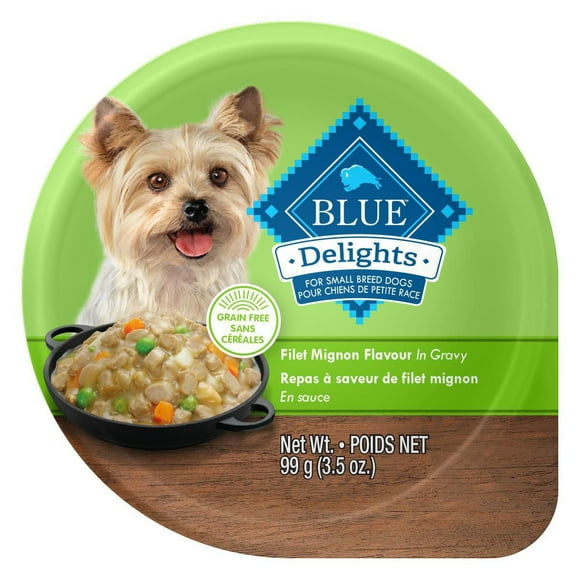 BLUE Delights Filet Mignon in Gravy Wet Dog Food, 99g