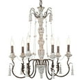 thumbnail image 1 of TOMIYA 29" Farmhouse Chandelier Large French Country Wood Pendant Light, 6-Light Bronze Dining Room Light Fixtures Kitchen Island Decor, 1 of 6